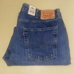 Levi's 565 Loose Fit Zip Fly Straight Leg Denim Jeans 38X30 Men's Medium Blue